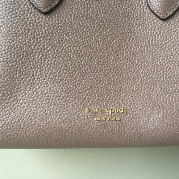 Kate Spade Knott Medium Zip Top Satchel and Crossbody Strap in Tan - Picture 2 of 7